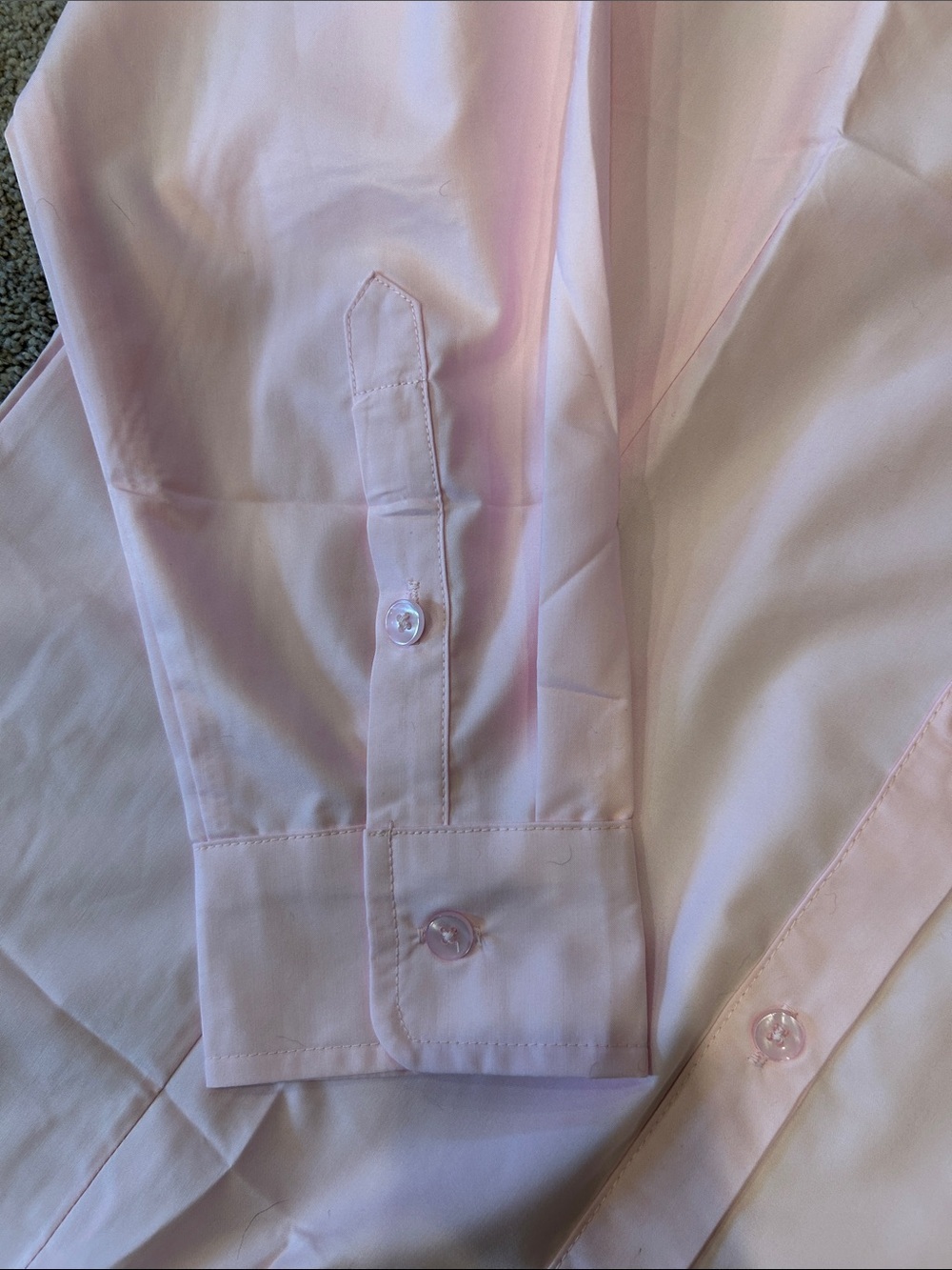 NWT pink button down blouse, size large - Picture 3 of 6
